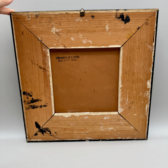 Dino Rofi – Contrada della Tartuca – mattonella ceramica in cornice - 1939