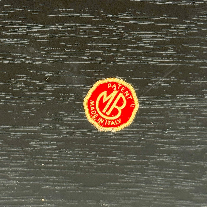Vassoio MB piccolo dorato con specchio stile Hollywood Regency Italia 1970 ca