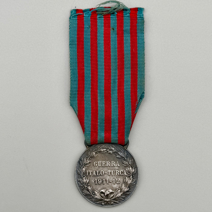 Medaglia guerra Italo Turca argento con nastrino 1912
