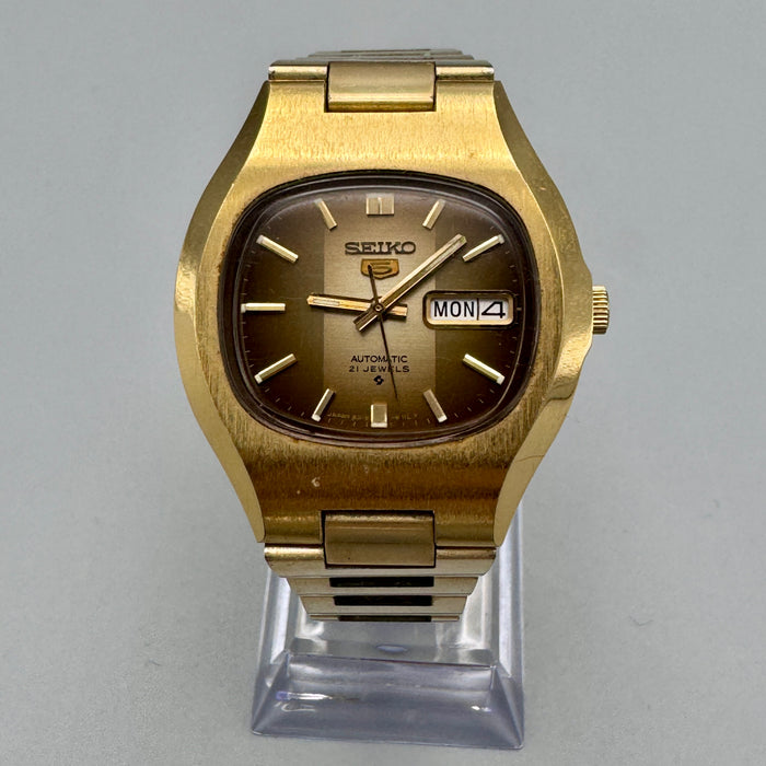 Seiko 5 ref. 6319-5010 orologio automatico acciaio dorato 38 mm Japan 1970 ca