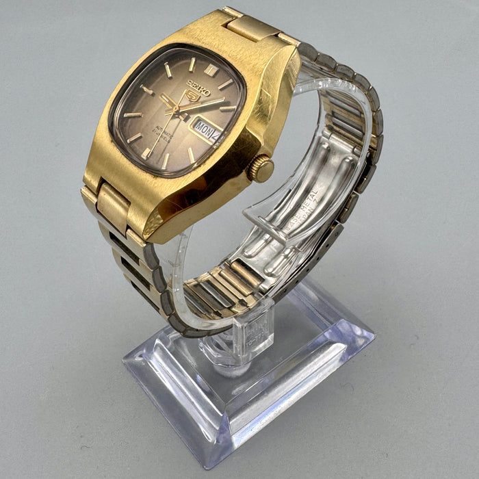 Seiko 5 ref. 6319-5010 orologio automatico acciaio dorato 38 mm Japan 1970 ca