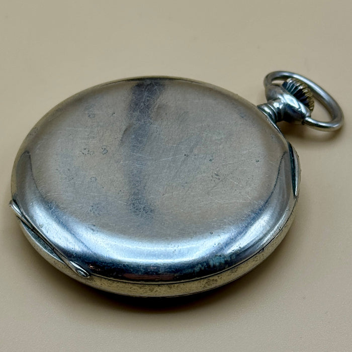 Eberhard & Co. Chronomètre orologio da tasca meccanico 50 mm acciaio Swiss 1930 ca