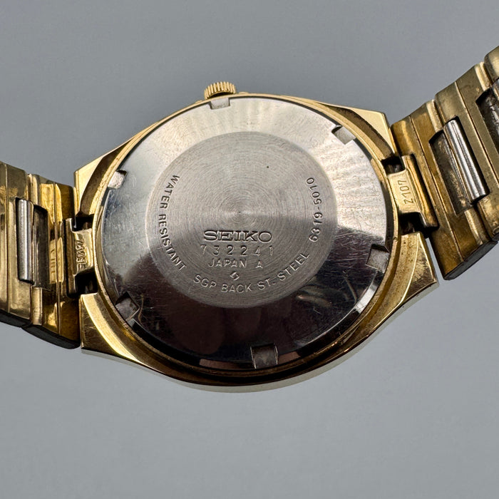 Seiko 5 ref. 6319-5010 orologio automatico acciaio dorato 38 mm Japan 1970 ca