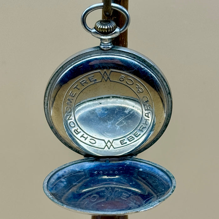 Eberhard & Co. Chronomètre orologio da tasca meccanico 50 mm acciaio Swiss 1930 ca