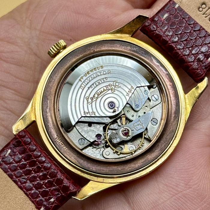 Eberhard & Co. orologio polso automatico 11500 38 mm oro 18kt Swiss 1960 ca