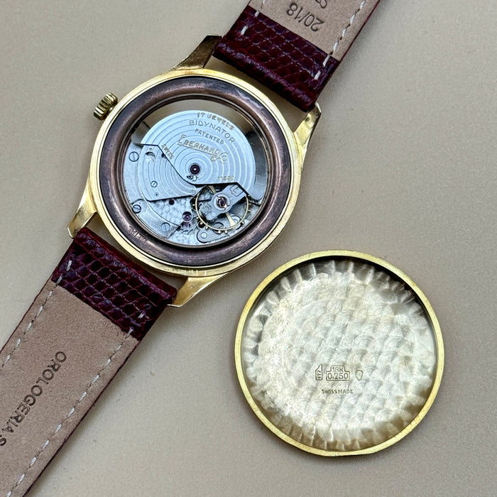 Eberhard & Co. orologio polso automatico 11500 38 mm oro 18kt Swiss 1960 ca