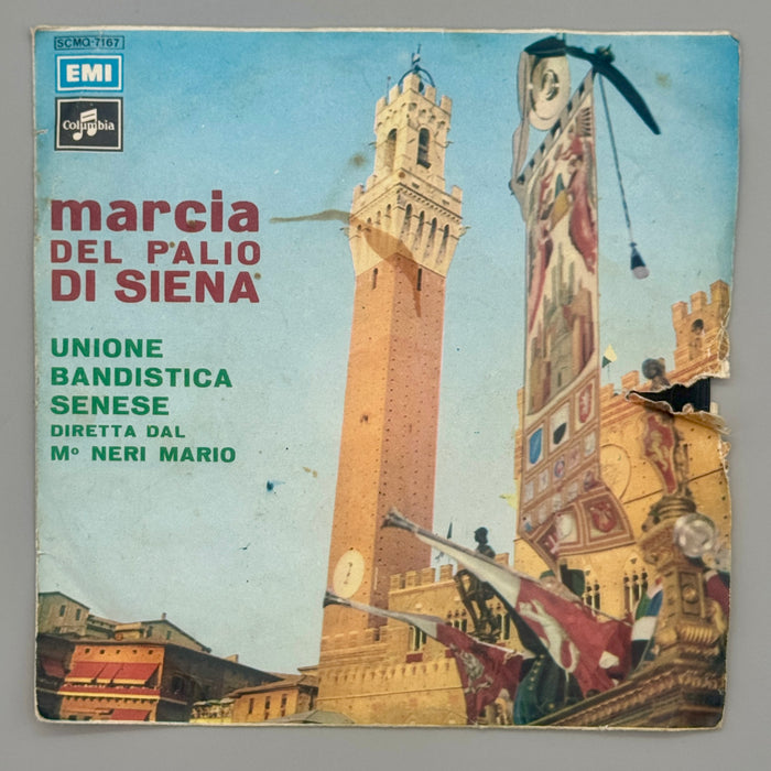 Marcia del Palio di Siena vinile 45 giri con copertina EMI Columbia 1970 ca