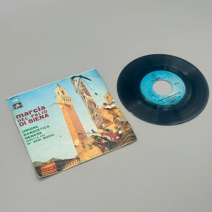 Marcia del Palio di Siena vinile 45 giri con copertina EMI Columbia 1970 ca