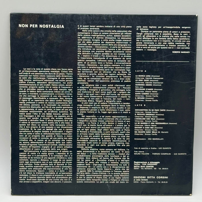 Gruppo Folk Senese "Ma quanto sarà bella" Siena vinile lp 33 giri 1980 ca