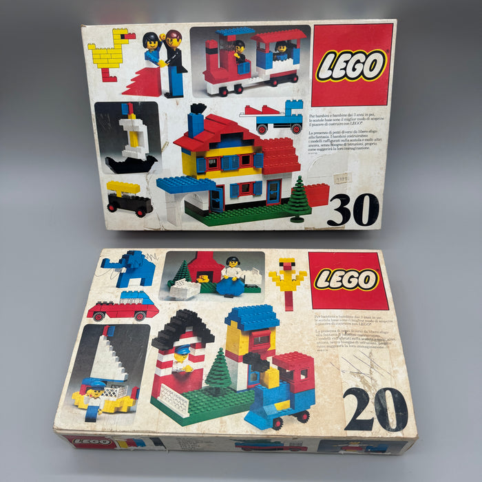 Lego Basic 30 + 20 coppia set incompleti vintage 1980 ca