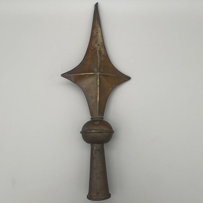 Puntale bandiera Regno d'Italia ottone 1900 ca