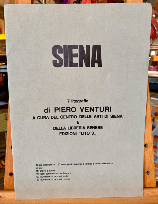Piero Venturi – "Tetti di Siena" – litografia su carta 17/60 – 1980 ca