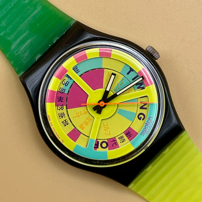 Swatch "World Record" GB 721 orologio quarzo 34 mm Swiss 1990