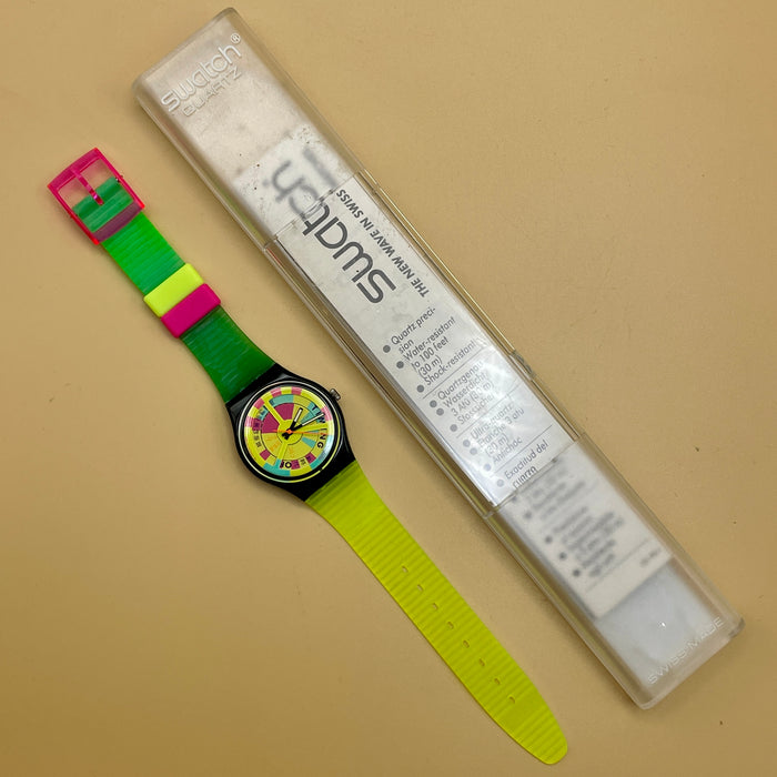 Swatch "World Record" GB 721 orologio quarzo 34 mm Swiss 1990