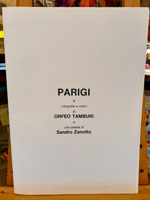Orfeo Tamburi - "I tetti a Evelyne" - litografia su carta num. 68/99 - 1980 ca
