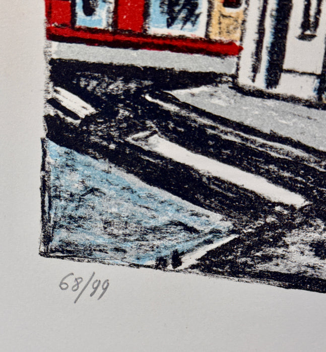Orfeo Tamburi - "Case a Rue Taitbout" - litografia su carta num. 68/99 - 1980 ca