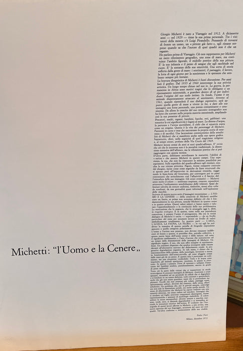 Giorgio Michetti - "L'acqua" - litografia su carta num. 2/65 - 1973