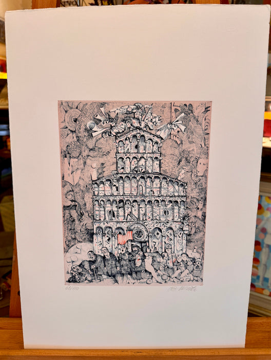Antonio Possenti – “Piazza San Michele” – litografia su carta 68/120 – 1978