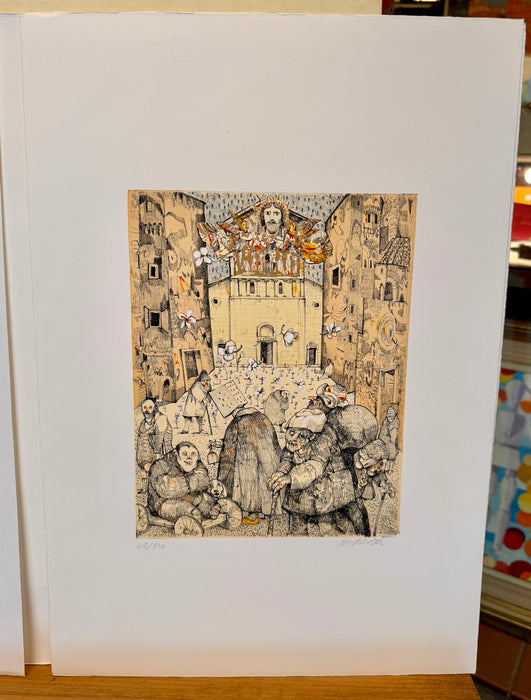 Antonio Possenti – “La zita dei fiori" – litografia su carta 68/120 – 1978