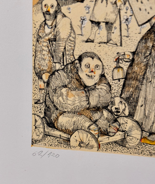 Antonio Possenti – “La zita dei fiori" – litografia su carta 68/120 – 1978