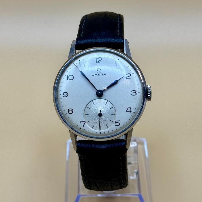 Omega Geneve orologio meccanico cal. 30T2 cassa acciaio 35 mm Swiss 1940 ca