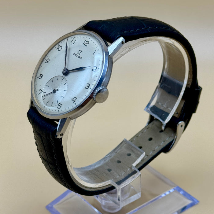 Omega Geneve orologio meccanico cal. 30T2 cassa acciaio 35 mm Swiss 1940 ca