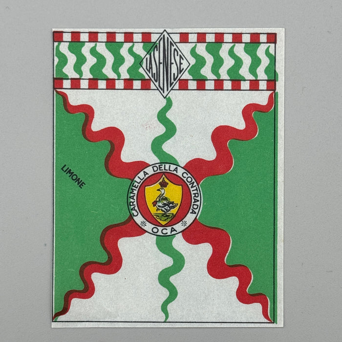 Oca "Caramella della Contrada Limone" La Senese cartina imballo 1950 ca