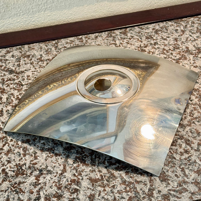 Posacenere "Progetti" design in acciaio inox Italia 2000 ca