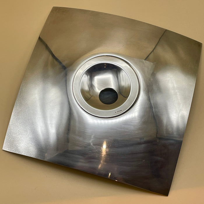Posacenere "Progetti" design in acciaio inox Italia 2000 ca