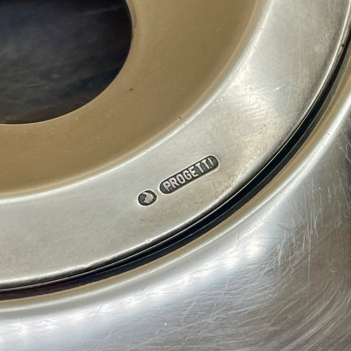Posacenere "Progetti" design in acciaio inox Italia 2000 ca