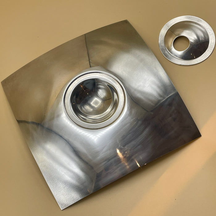 Posacenere "Progetti" design in acciaio inox Italia 2000 ca