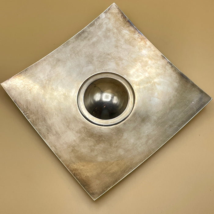 Posacenere "Progetti" design in acciaio inox Italia 2000 ca