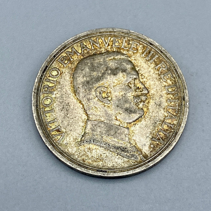 Moneta 2 Lire argento Quadriga Briosa 1916