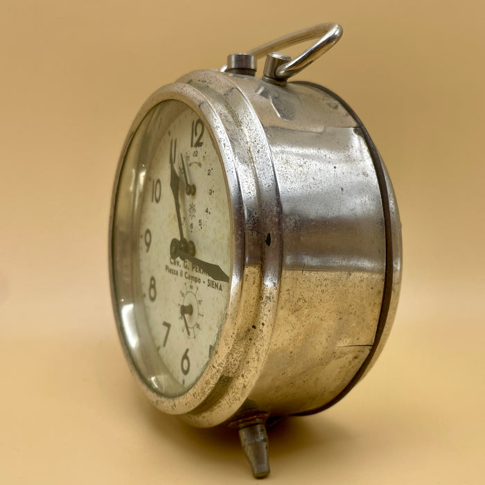 Junghans "Cav. Permuti Piazza del Campo Siena" sveglia da tavolo vintage 1940 ca