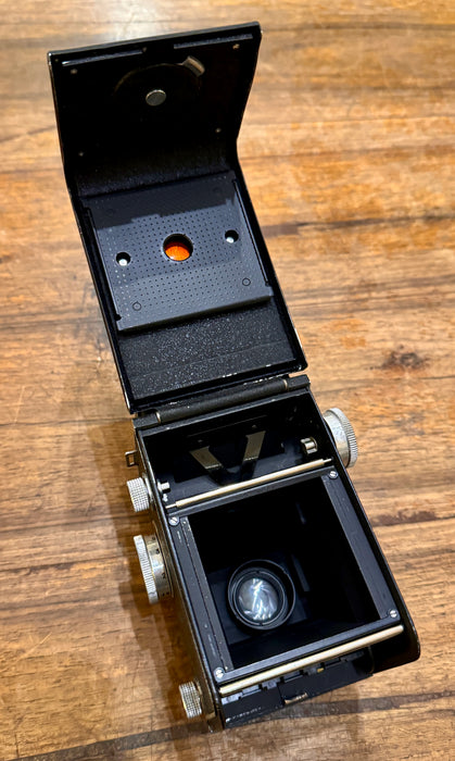 Macchina fotografica Semflex TLR 120 pellicola f4.5 obiettivo 75mm Francia 1950 ca