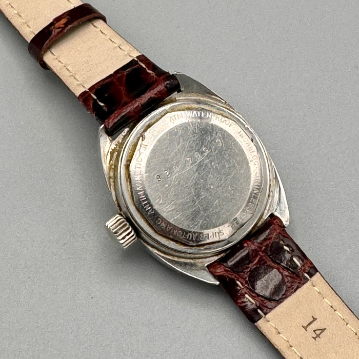 Pryngeps acciaio orologio automatico 25 mm Swiss 1970 ca