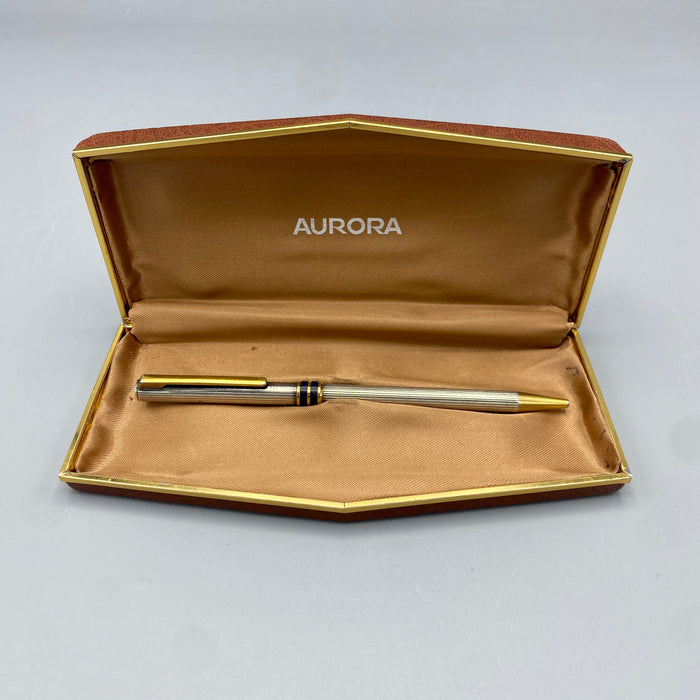Penna Aurora roller in argento 925 con scatola 1980 ca
