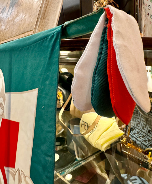 Bandiera in stoffa ufficiale Nobile Contrada dell'Oca Siena 1990 ca