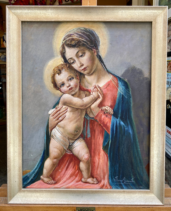 Vittorio Giunti – “Madonna con bambino” – olio su tela – 1920 ca