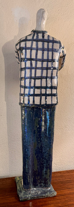 Paolo Staccioli – “Uomo con palla" – scultura ceramica – 2015