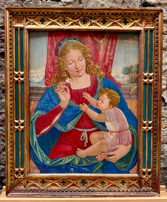 Fiorenzo Ioni – “Madonna con bambino” – olio su tavola – 1946