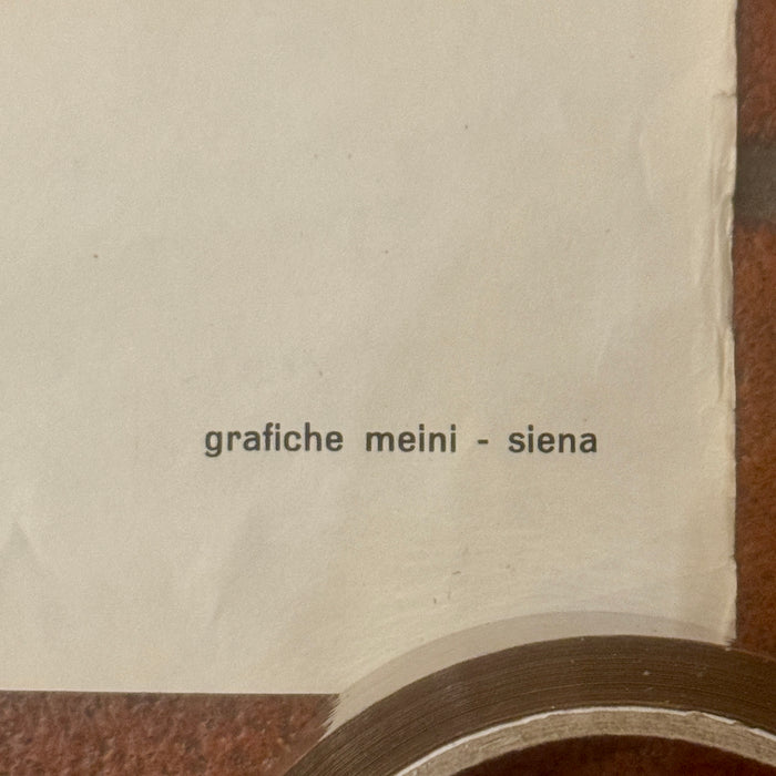 Manifesto ENIT Palio di Siena Azienda Autonoma Turismo Grafiche Meini 1960 ca