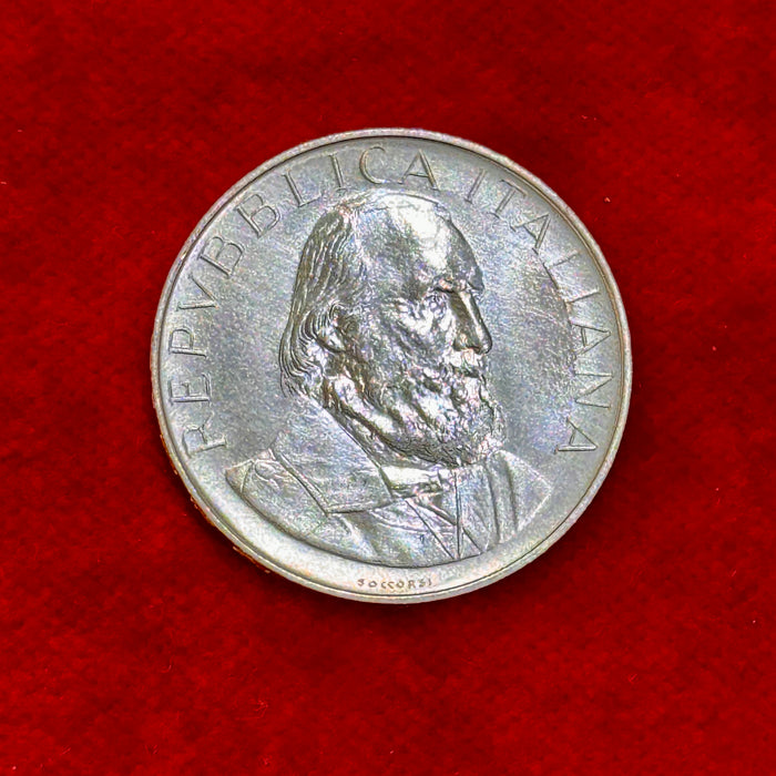 Moneta 500 lire argento commemorativa Giuseppe Garibaldi 1982