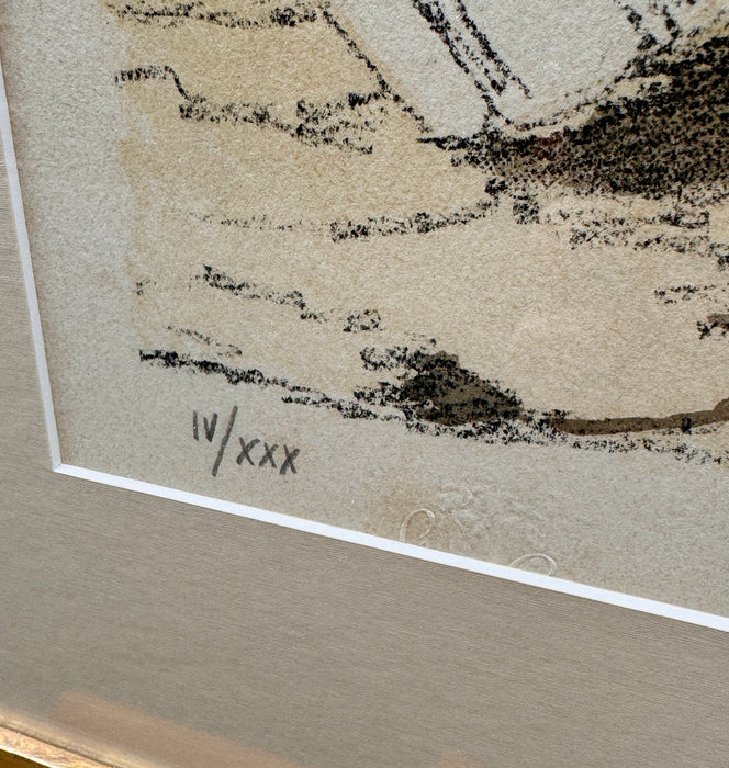 Giorgio De Chirico – “Cavalli su una spiaggia antica" – litografia su carta IV/XXX - 1974