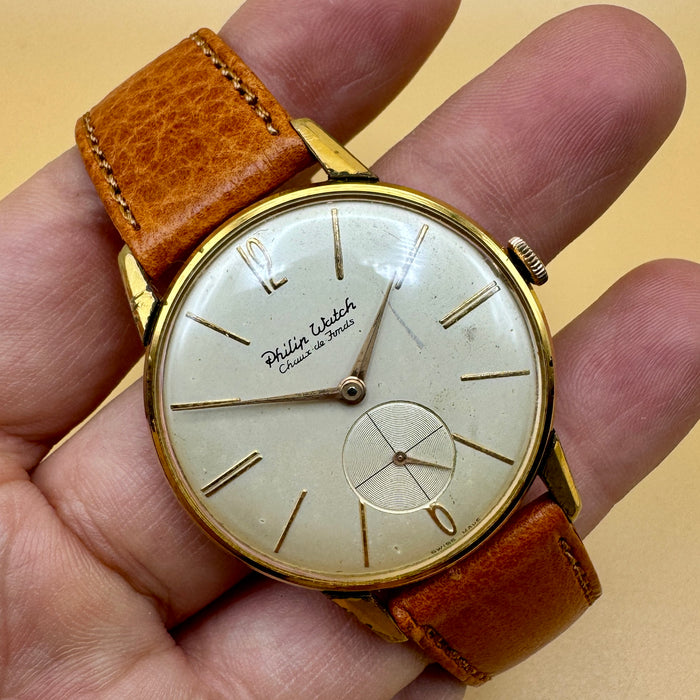 Philip Watch C.d.F. orologio meccanico cal. 50 cassa dorata 35 mm Swiss 1960 ca