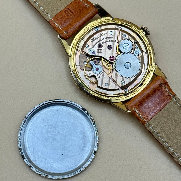 Philip Watch C.d.F. orologio meccanico cal. 50 cassa dorata 35 mm Swiss 1960 ca