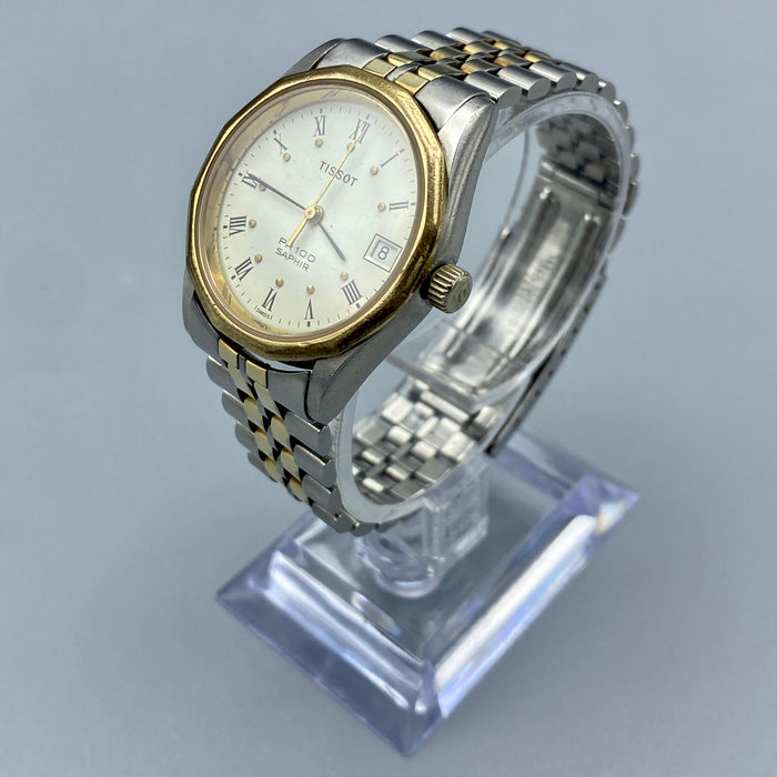 Tissot PR 100 Saphir orologio quarzo acciaio 30mm Swiss 1990 ca
