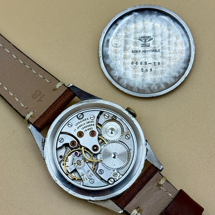 Longines 12.68z ref. 6666 orologio meccanico cassa acciaio 34,5 mm Swiss 1960