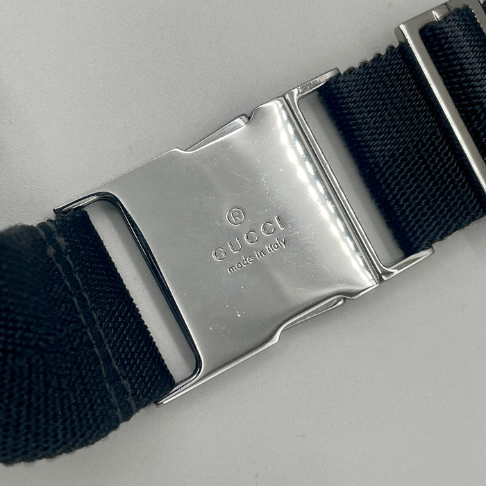 Marsupio Gucci monogram uomo unisex nero tela pelle 2020 ca