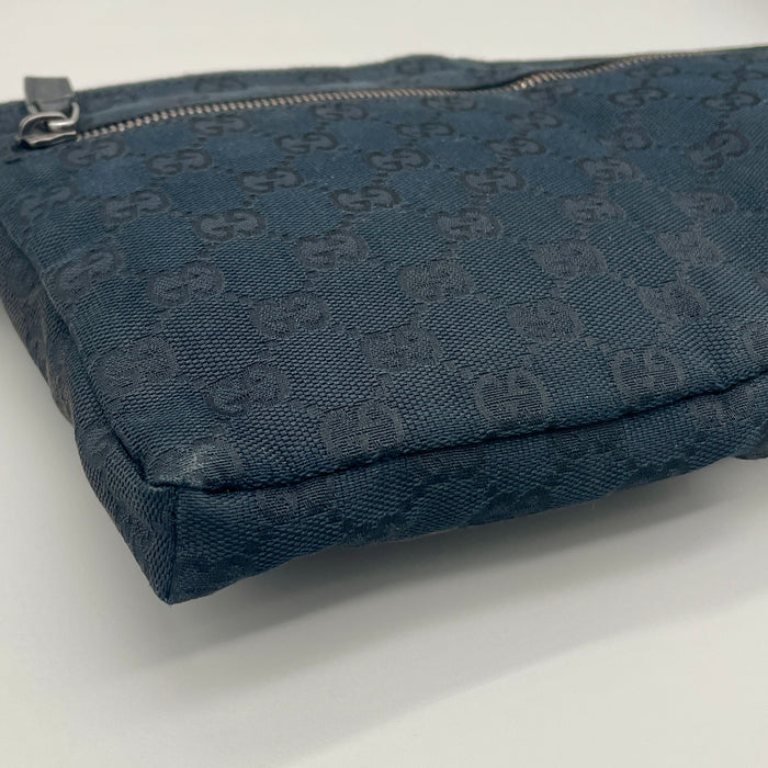 Marsupio Gucci monogram uomo unisex nero tela pelle 2020 ca